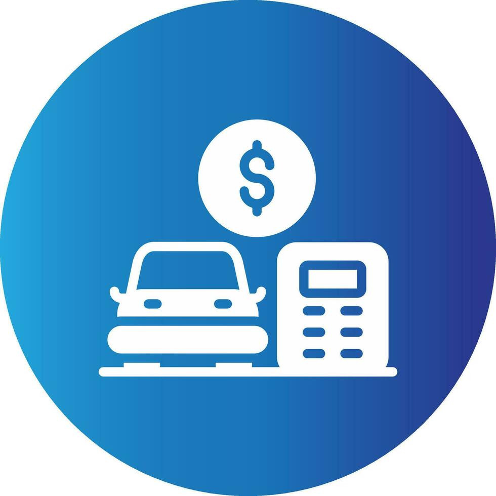 Car Loan Calculator Creative Icon Design vector