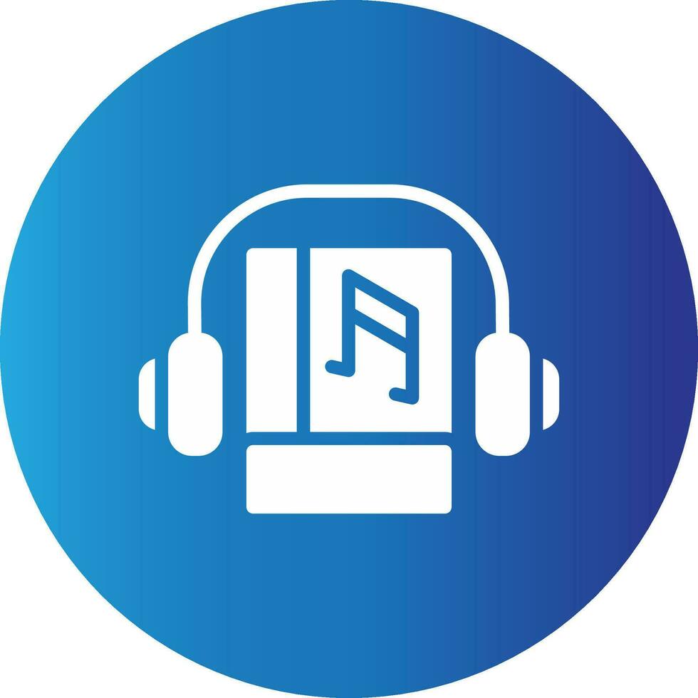 Audio Book Creative Icon Design vector