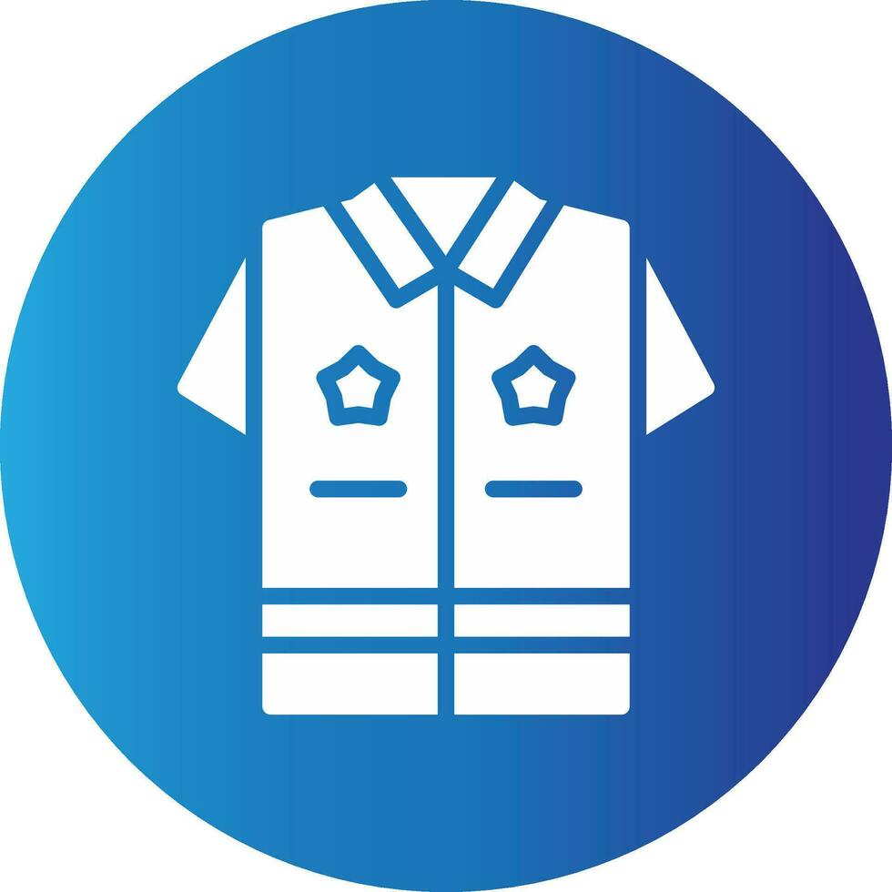 Police Uniform Creative Icon Design vector