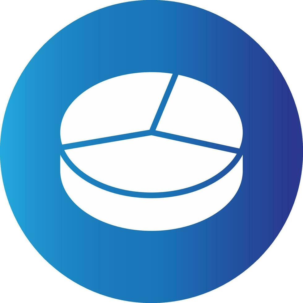 3D Pie Creative Icon Design vector