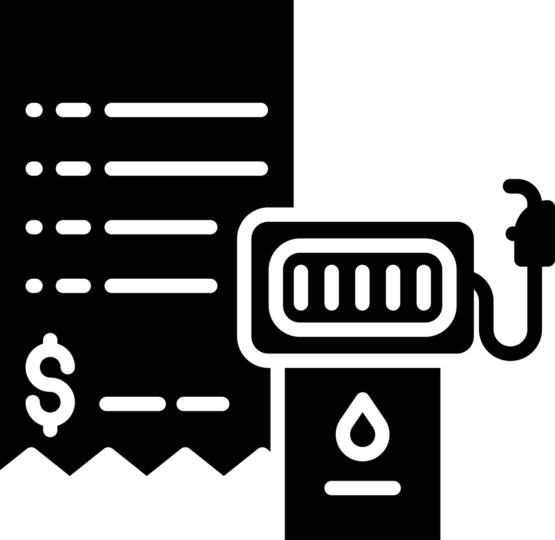 petrol bunk bill solid and glyph vector illustration 36702421 Vector Art at Vecteezy