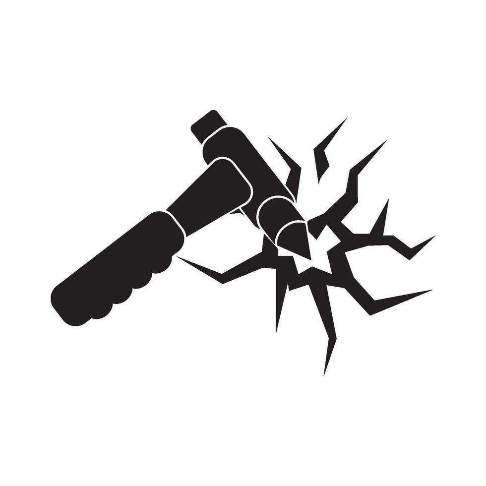 Emergency Hammer or Car Glass breaker icon vector illustration design