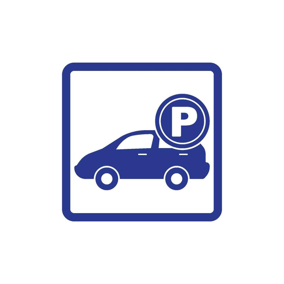 Parking area traffic sign icon, vector illustration symbol design
