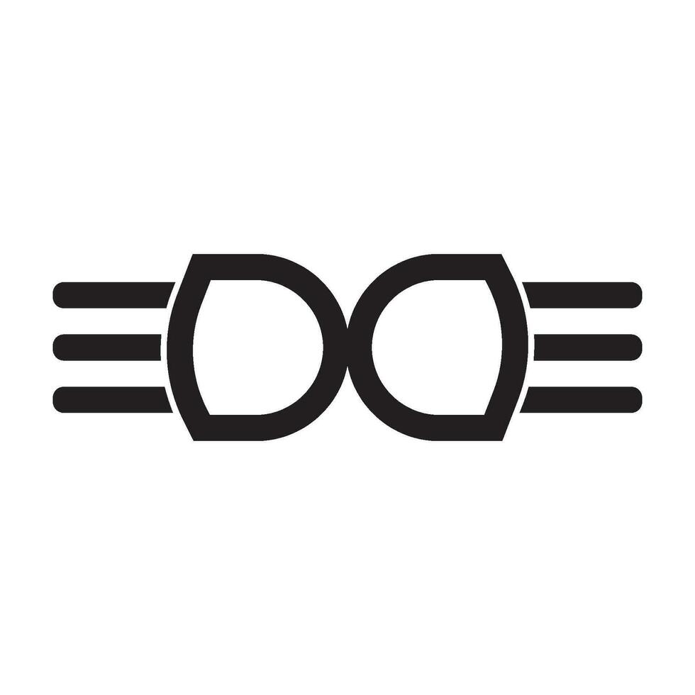 Vector front car lights icon logo vector design template