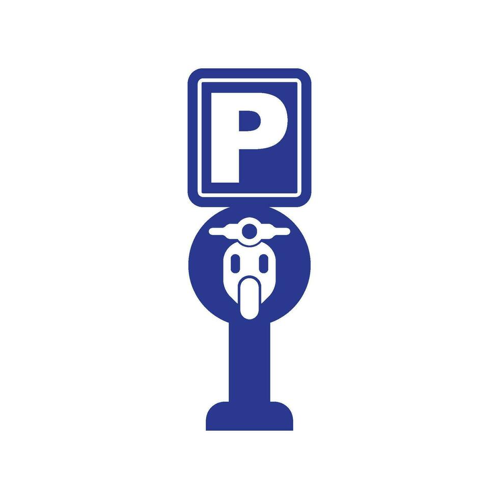 Parking area traffic sign icon, vector illustration symbol design