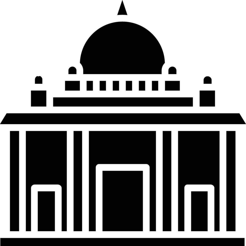 landmark solid and glyph vector illustration