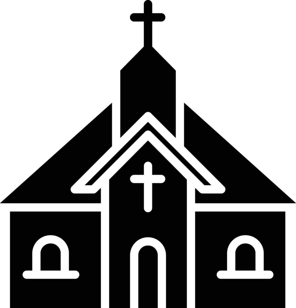 Christ architecture solid and glyph vector illustration