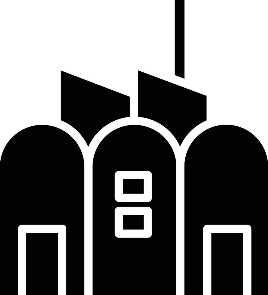 Factory solid and glyph vector illustration