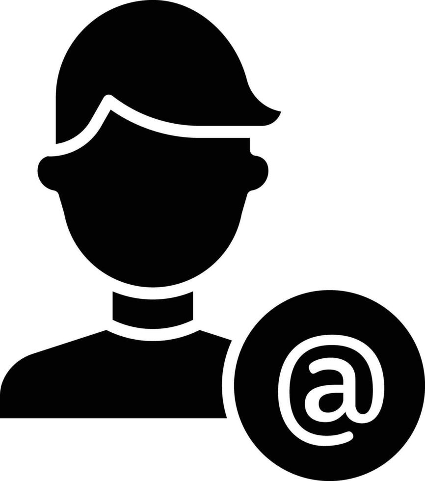 mail man solid and glyph vector illustration