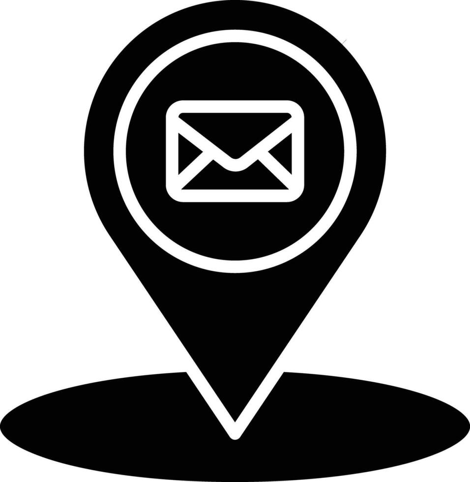 Contact Location solid and glyph vector illustration