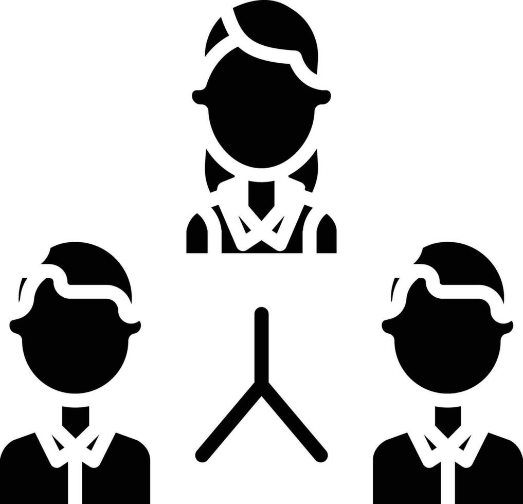 Business organization solid and glyph vector illustration