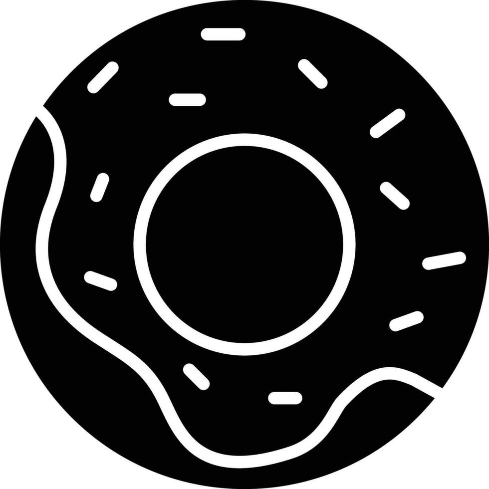 Donuts solid and glyph vector illustration