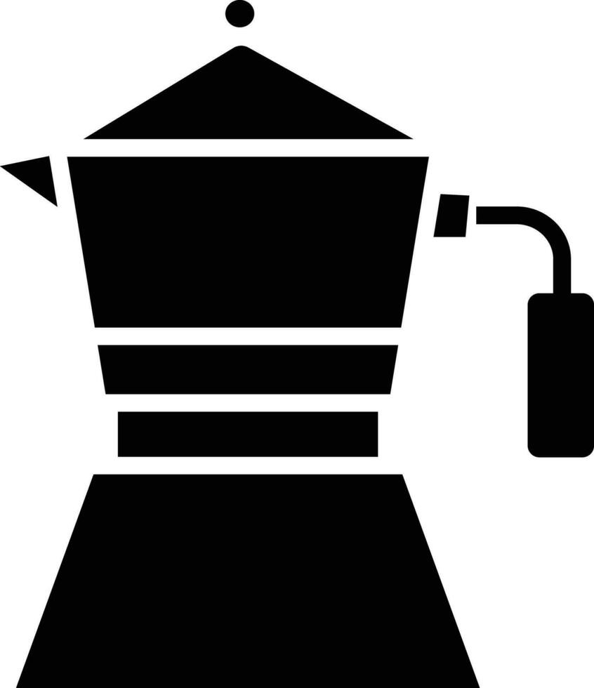 Coffee Maker solid and glyph vector illustration