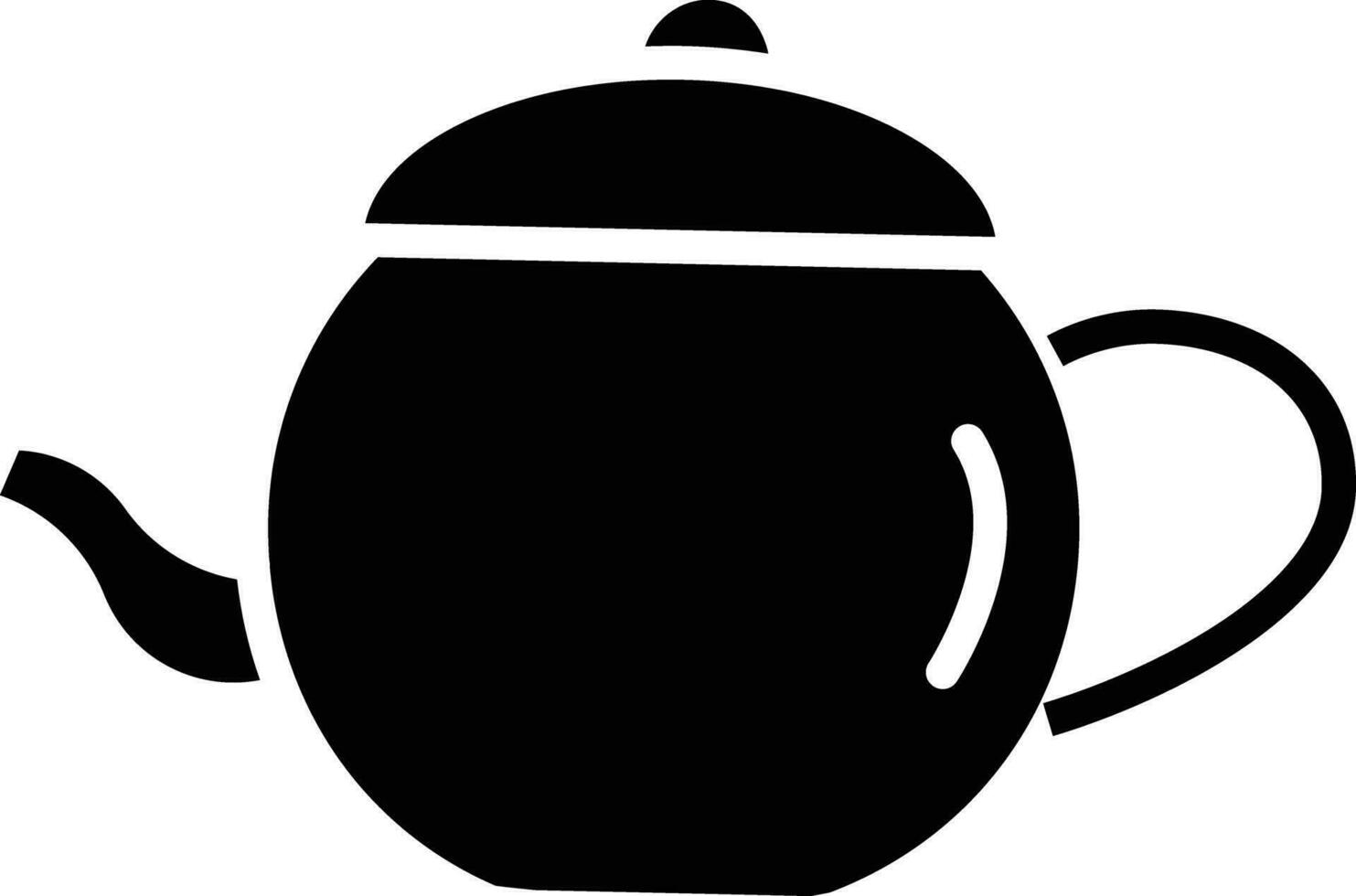 Coffee Kettle solid and glyph vector illustration