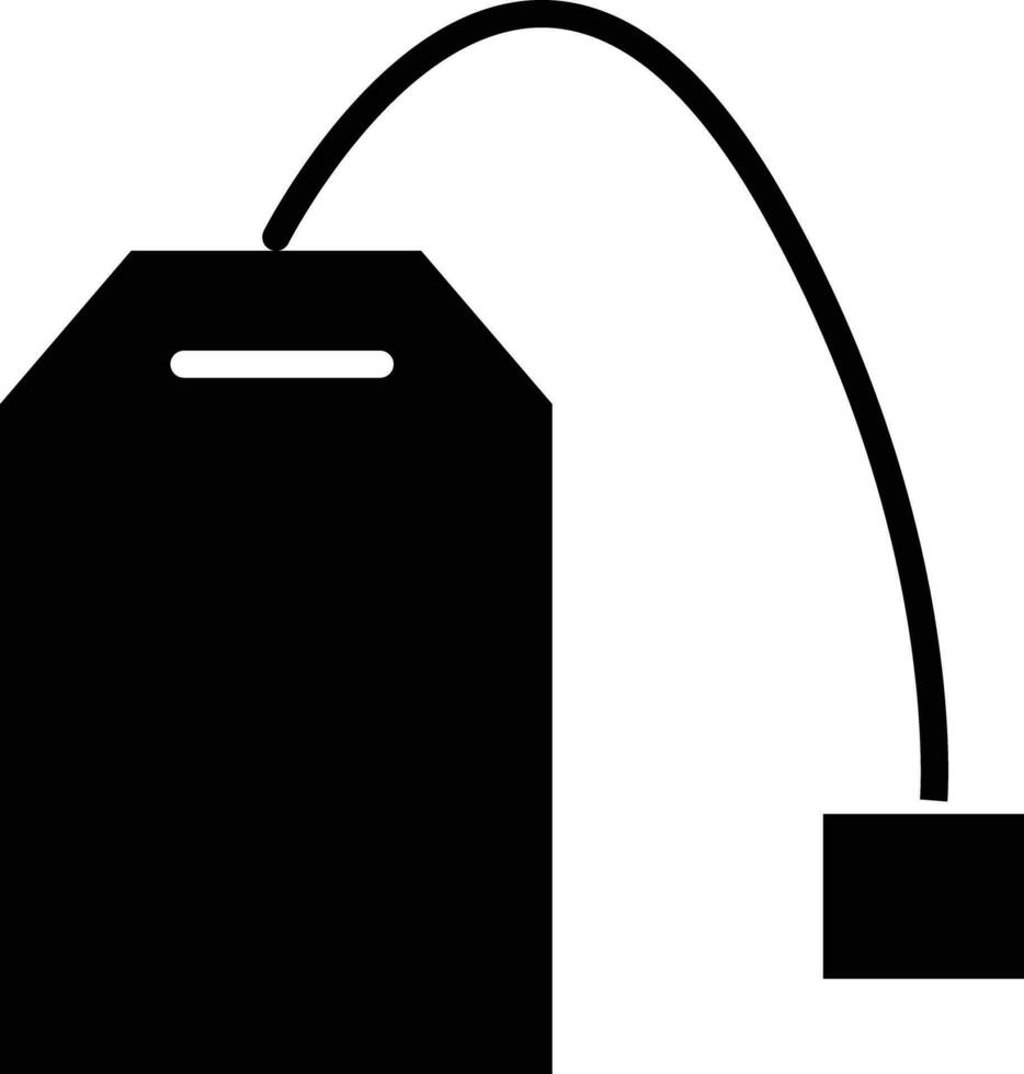 Tea bag solid and glyph vector illustration