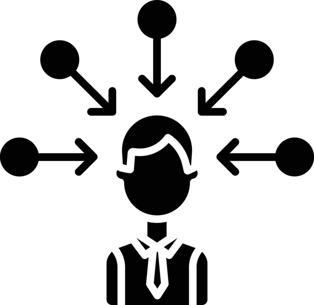 Connecting Business solid and glyph vector illustration