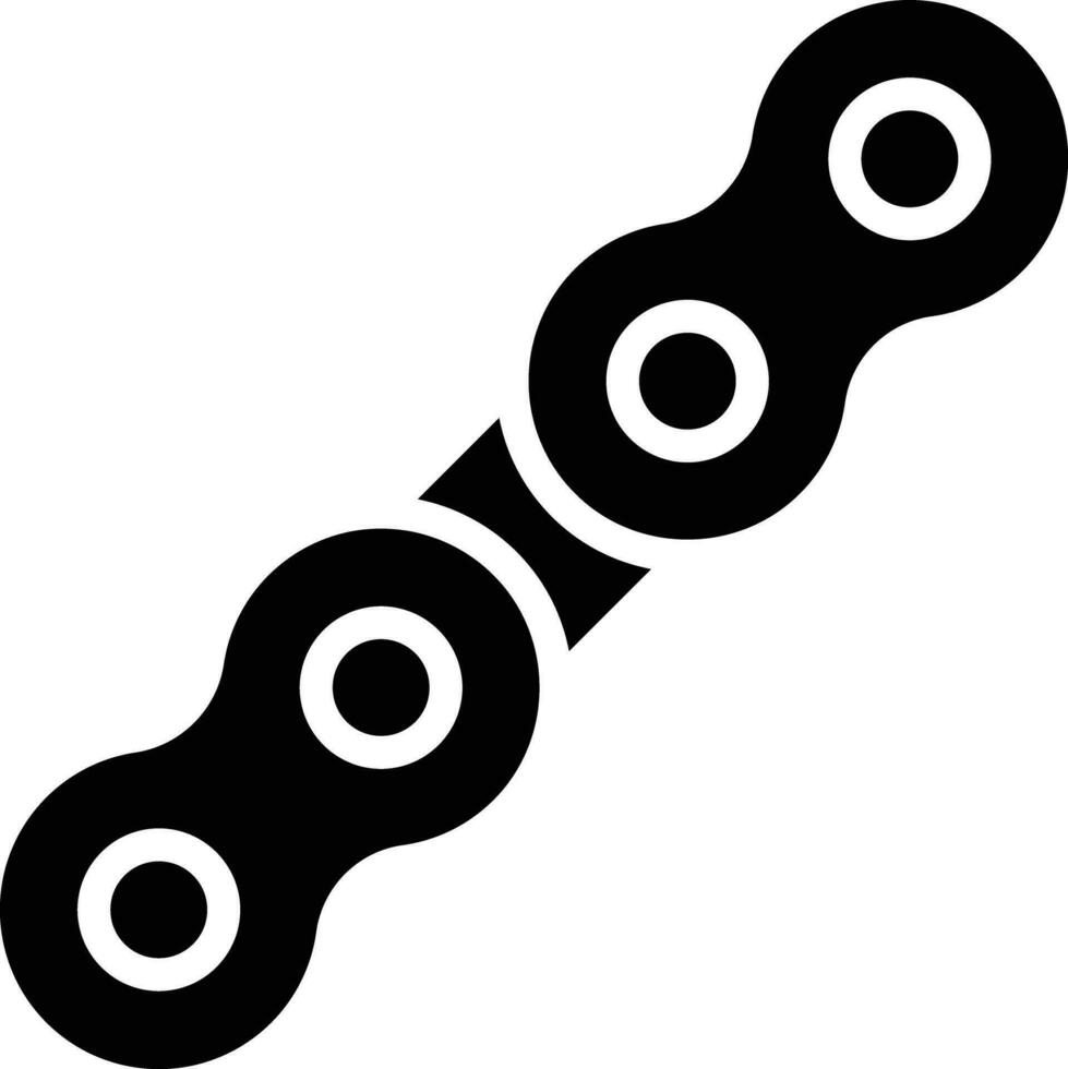 Chain solid and glyph vector illustration