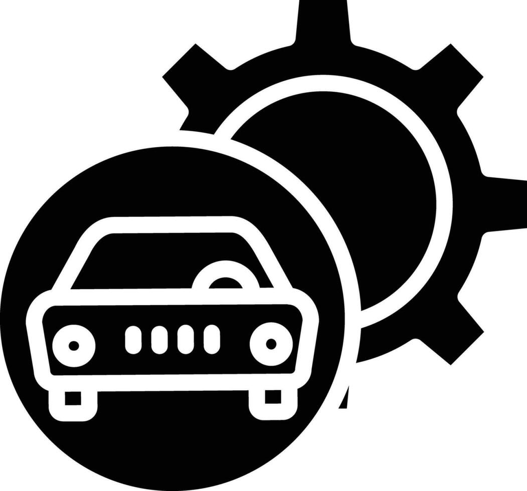 Car Maintenance solid and glyph vector illustration