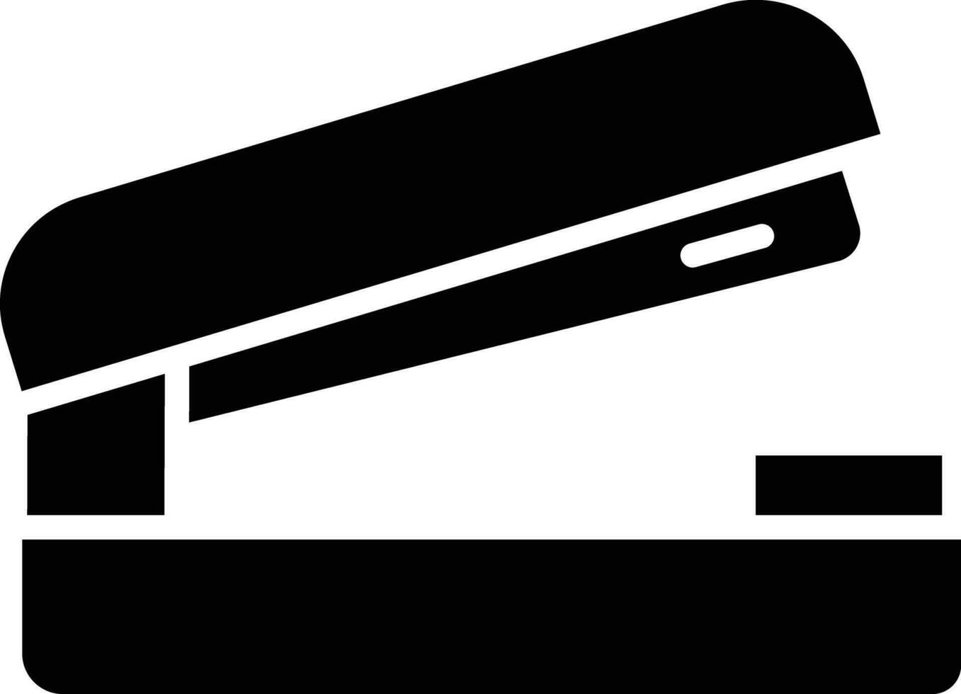 Stapler solid and glyph vector illustration