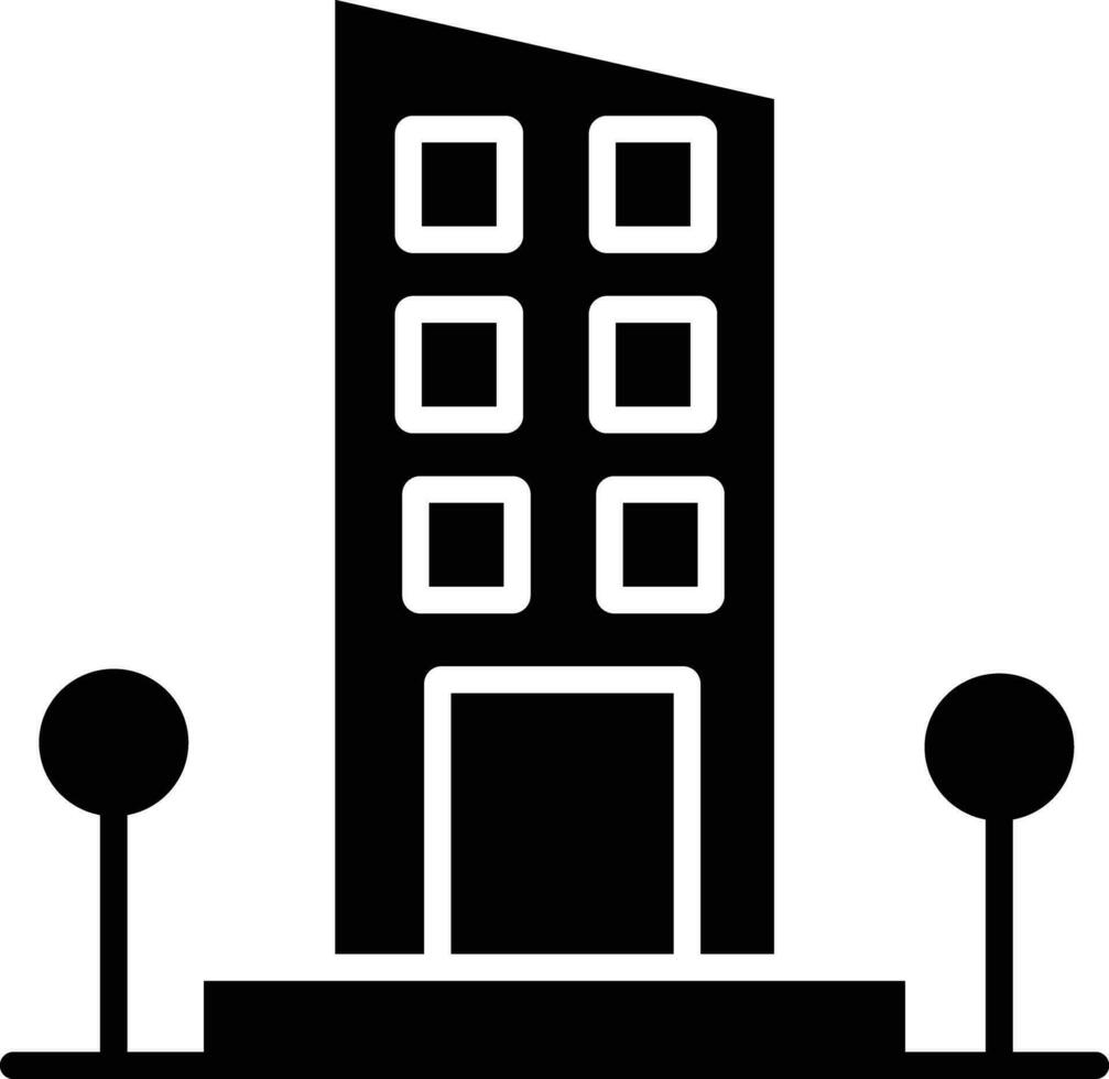 Co-working space solid and glyph vector illustration