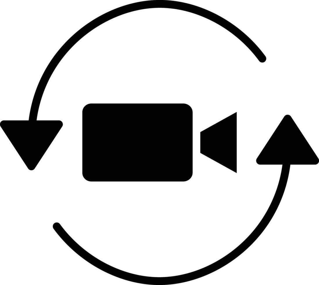 Video solid and glyph vector illustration