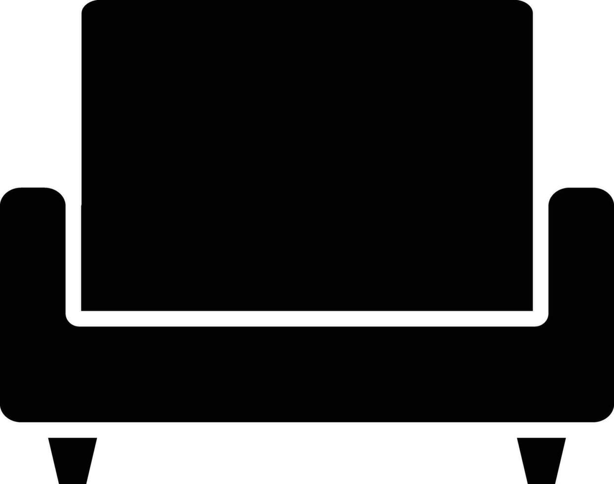 Couch solid and glyph vector illustration