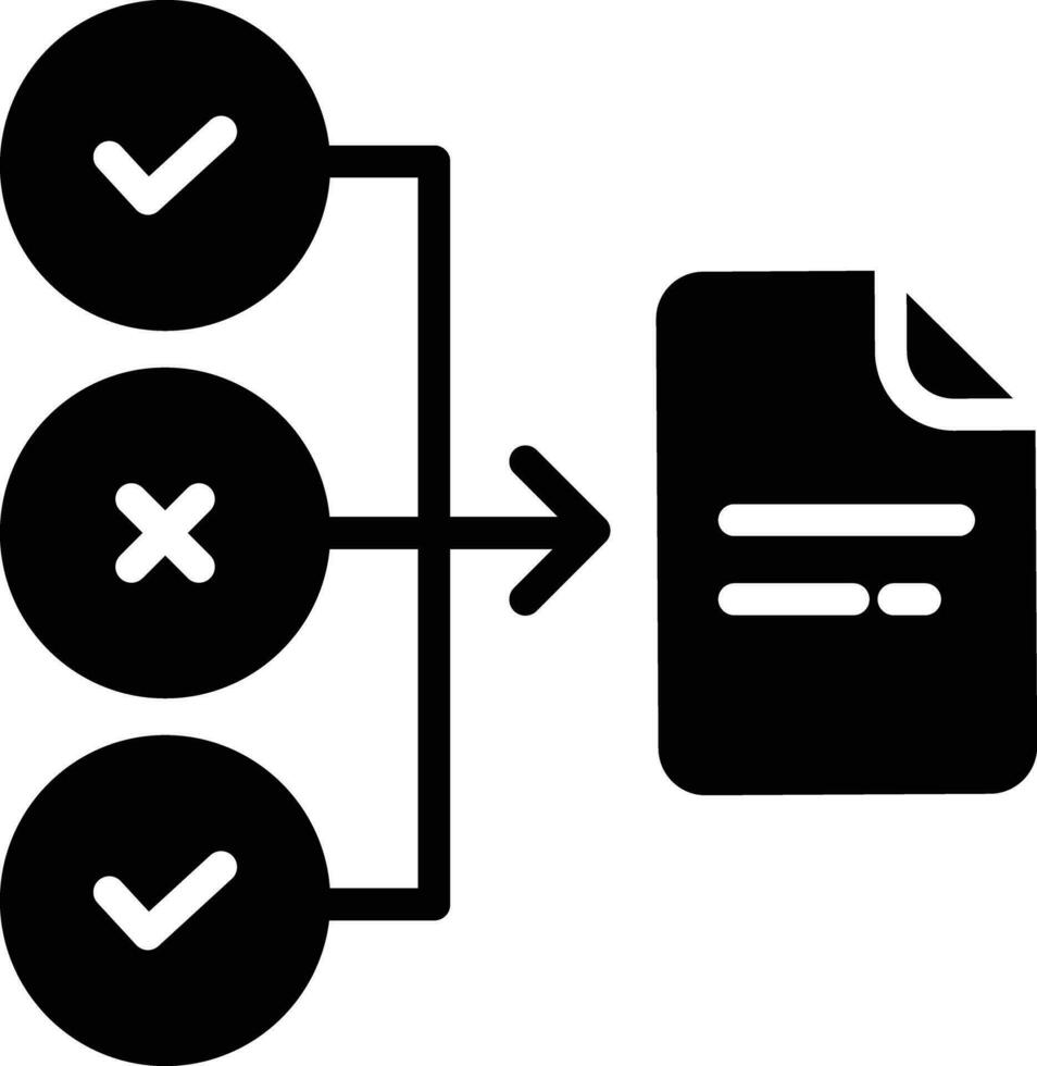 arrange document solid and glyph vector illustration