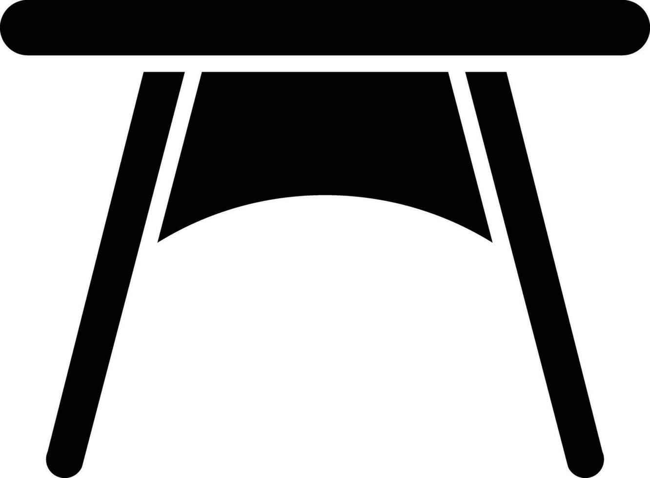 stool solid and glyph vector illustration