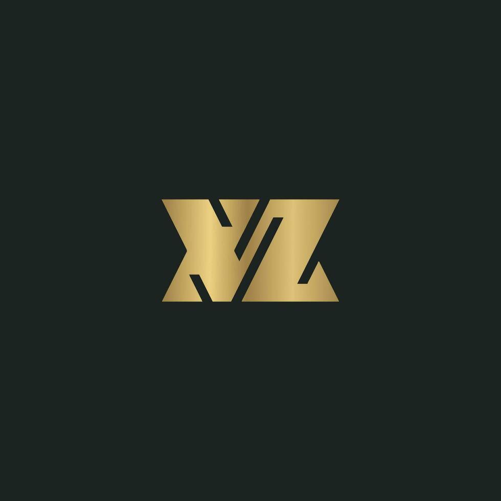 alfabeto letras iniciales monograma logo xz, zx, x y z vector
