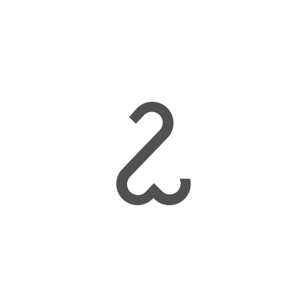Alphabet letters Initials Monogram logo WZ, ZW, Z and W vector