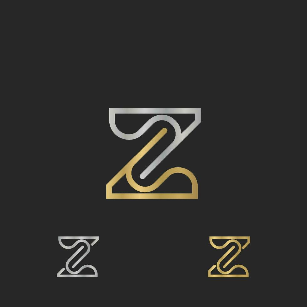 Alphabet Initials logo SZ, ZS, Z and S vector