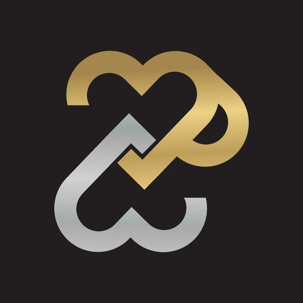 ZP, PZ, P and Z Abstract initial monogram letter alphabet logo design vector