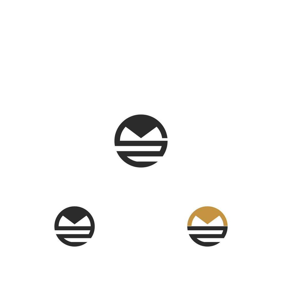 Alphabet Initials logo ZM, MZ, Z and M vector