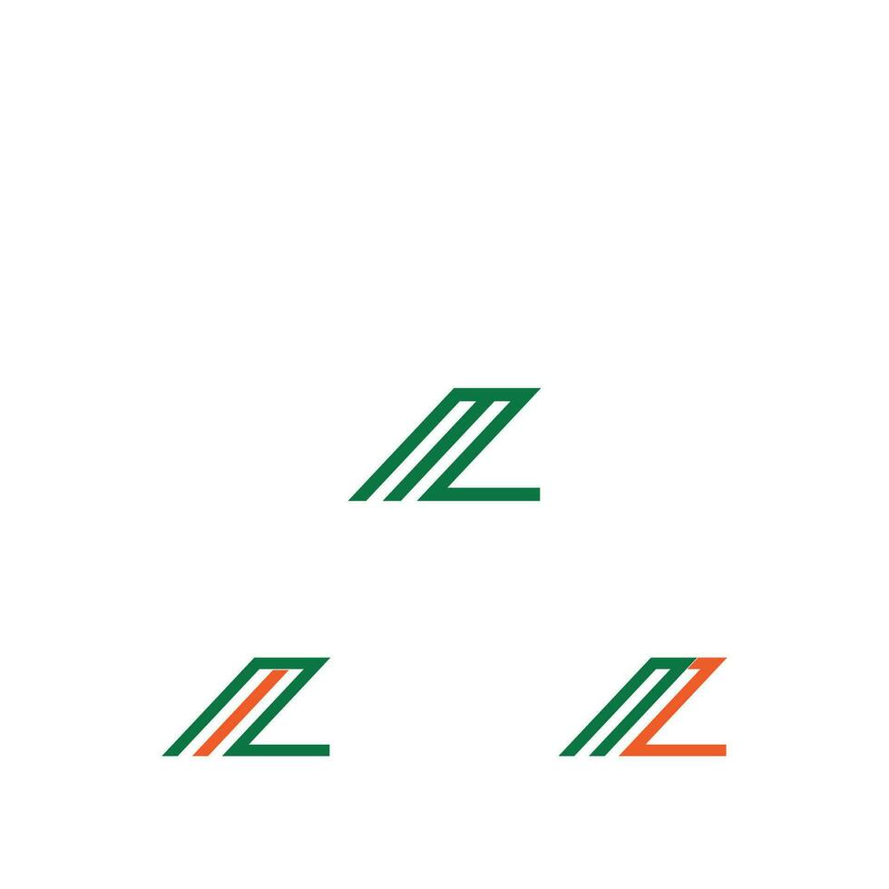 Alphabet Initials logo ZM, MZ, Z and M vector