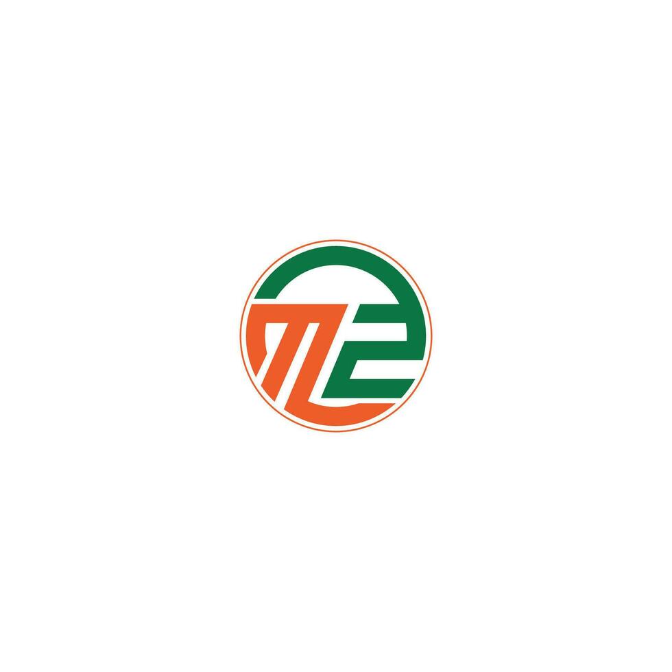 Alphabet Initials logo ZM, MZ, Z and M vector