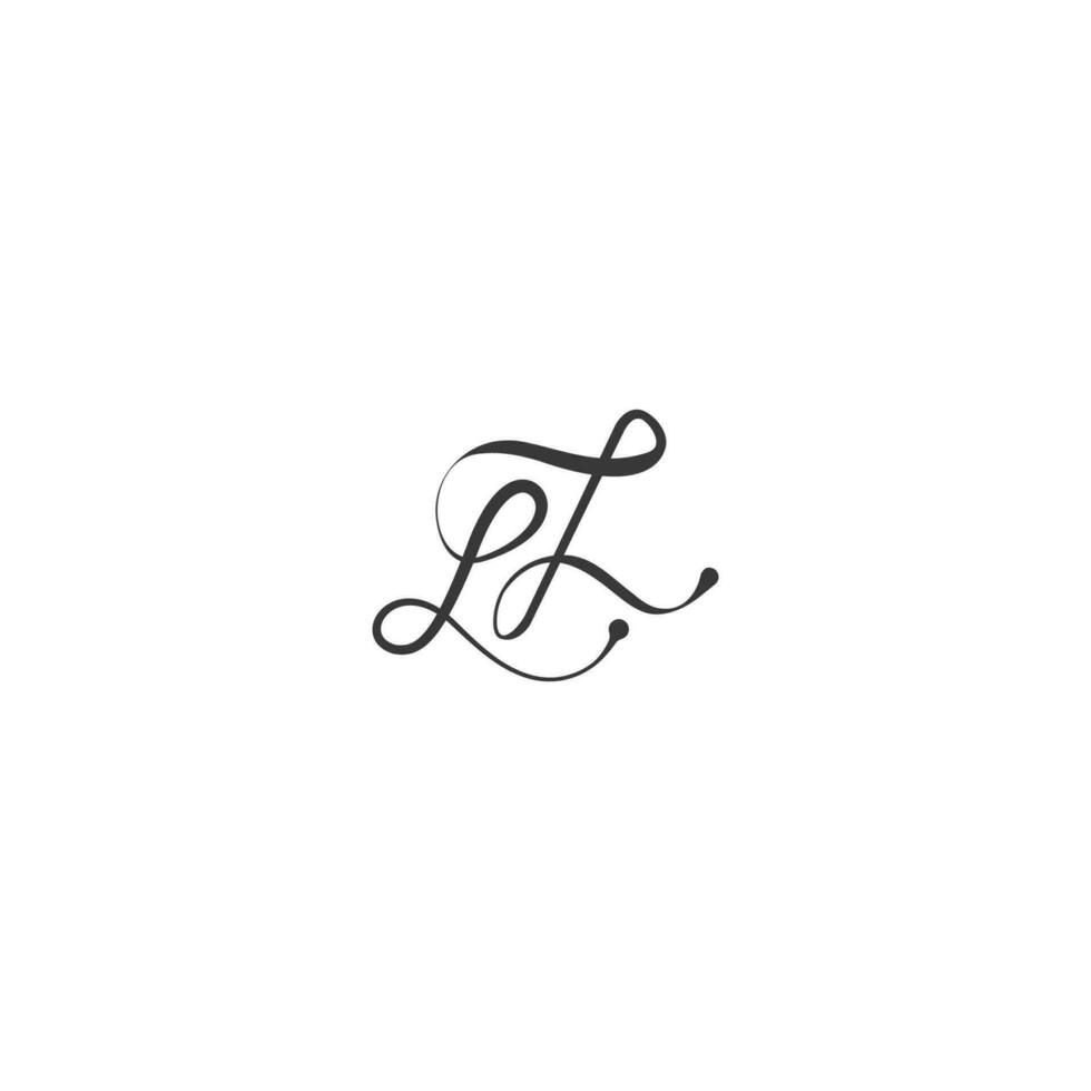 Alphabet Initials logo ZL, LZ, Z and L vector