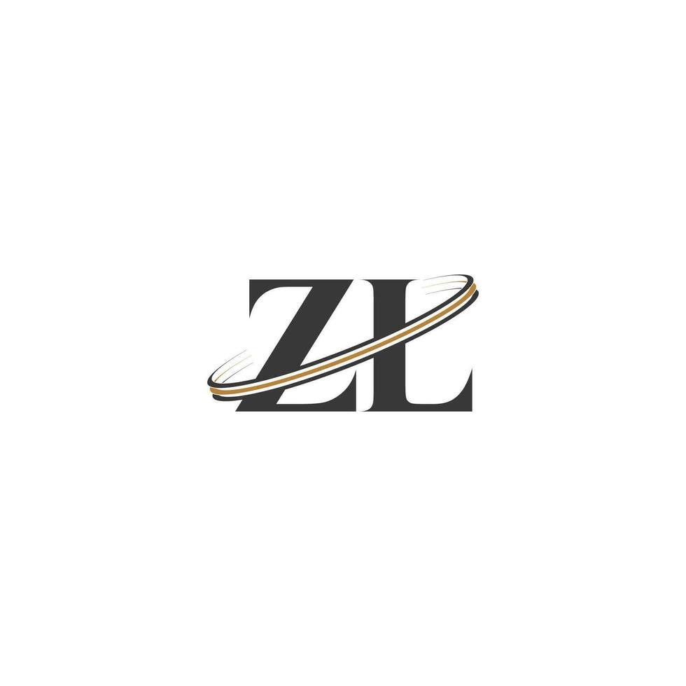 alfabeto iniciales logo zl, lz, z y l vector