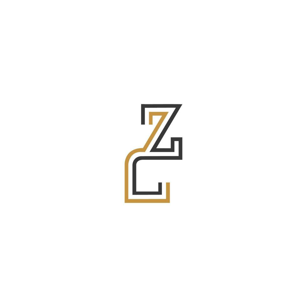 Alphabet Initials logo ZL, LZ, Z and L vector