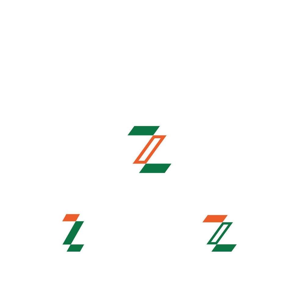 alfabeto iniciales logo zl, lz, z y l vector