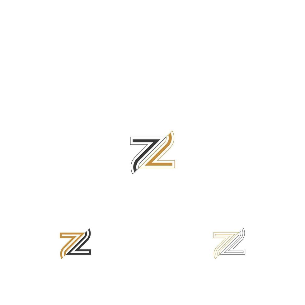 Alphabet Initials logo ZL, LZ, Z and L vector