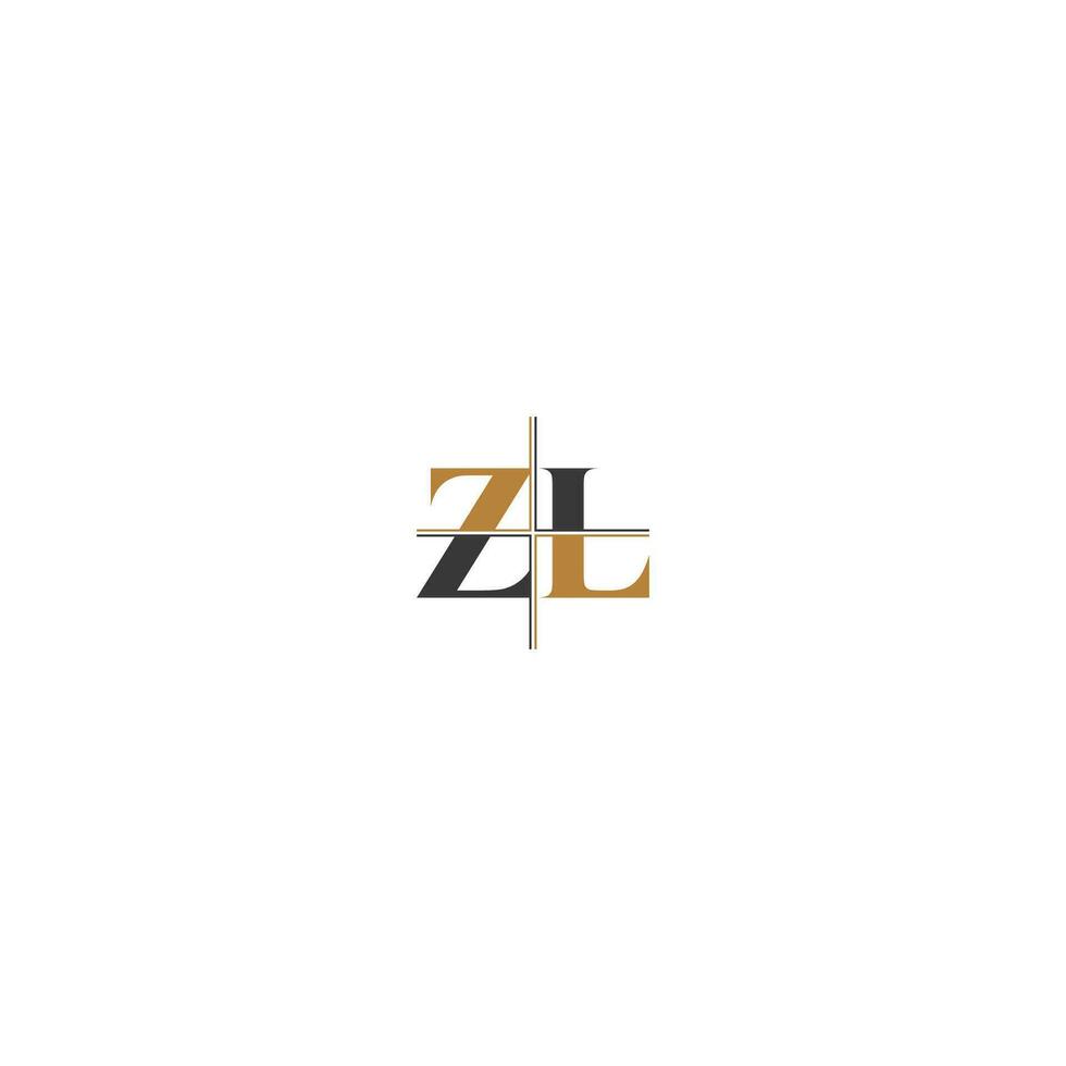 Alphabet Initials logo ZL, LZ, Z and L vector