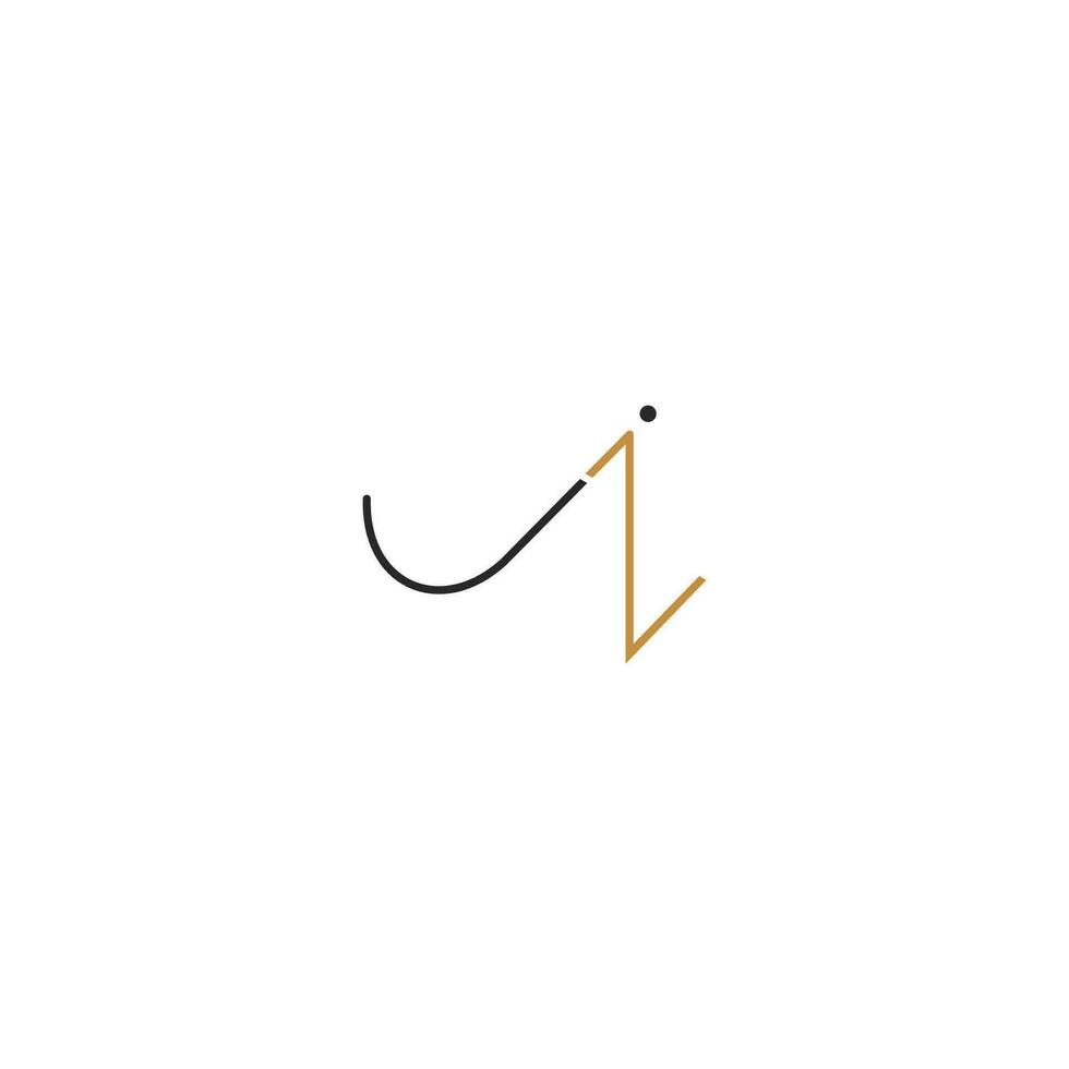 Alphabet letters Initials Monogram logo ZJ, JZ, Z and J vector
