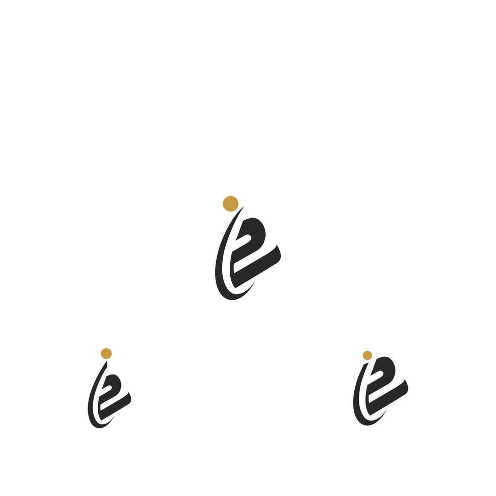 IZ, ZI, I AND Z Abstract initial monogram letter alphabet logo design vector