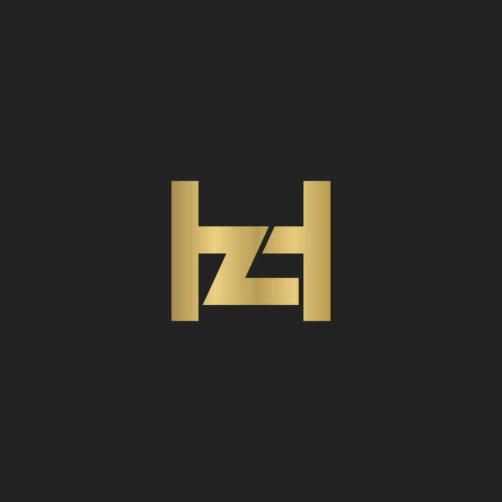 alfabeto iniciales logo Hz, Z h, h y z vector