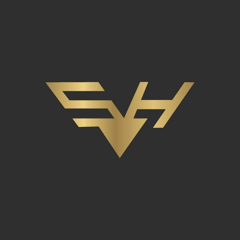 Alphabet Initials logo HZ, ZH, H and Z vector