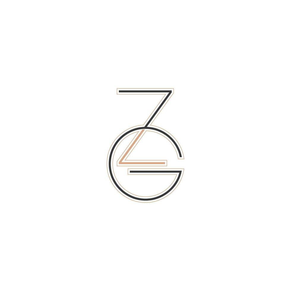 GZ, ZG, G AND Z Abstract initial monogram letter alphabet logo design vector