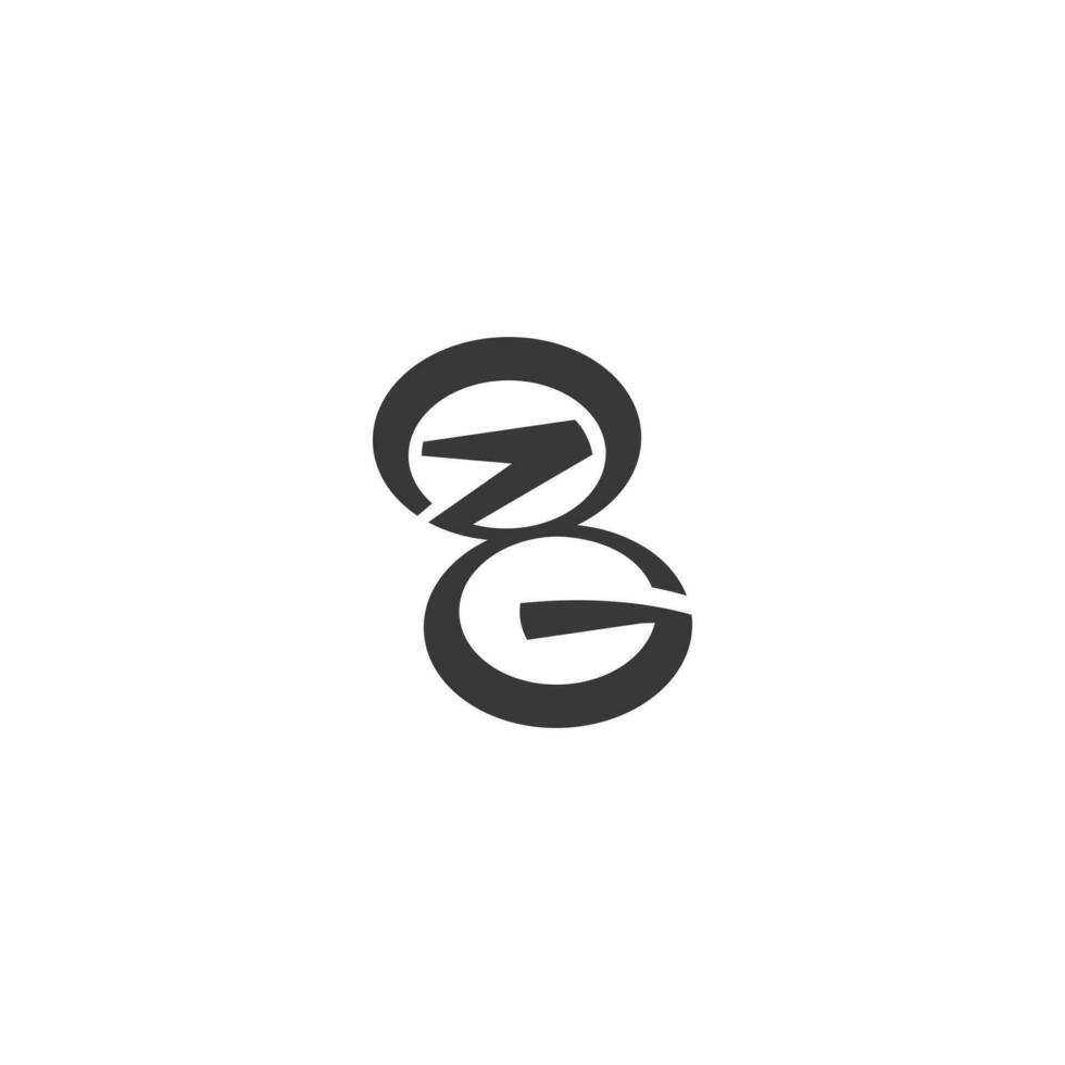 GZ, ZG, G AND Z Abstract initial monogram letter alphabet logo design vector