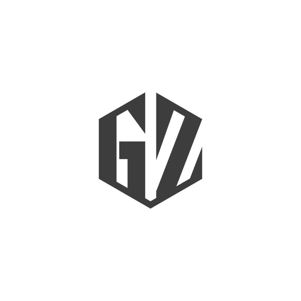 gz, zg, sol y z resumen inicial monograma letra alfabeto logo diseño vector