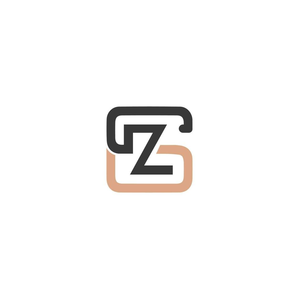 GZ, ZG, G AND Z Abstract initial monogram letter alphabet logo design vector