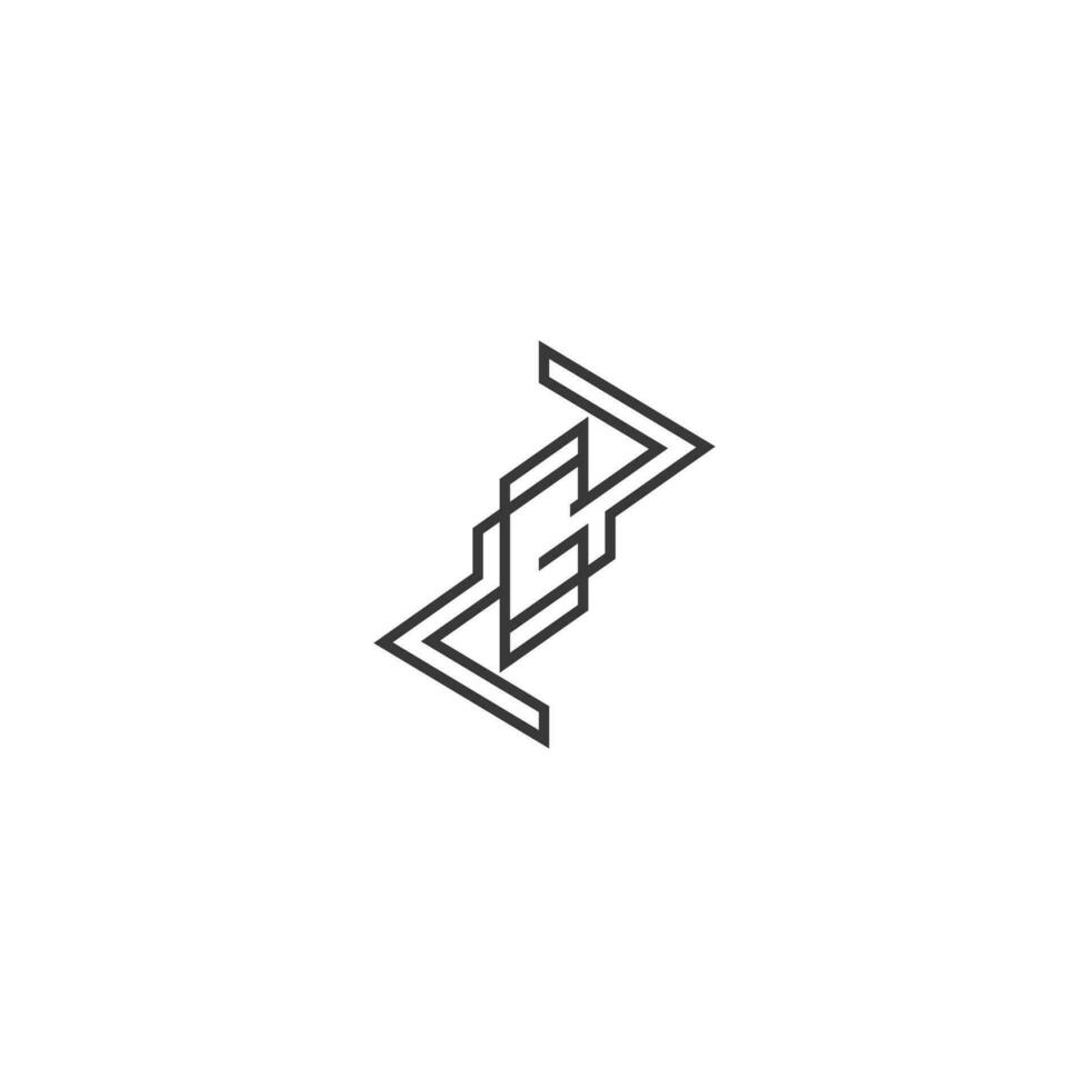 GZ, ZG, G AND Z Abstract initial monogram letter alphabet logo design vector
